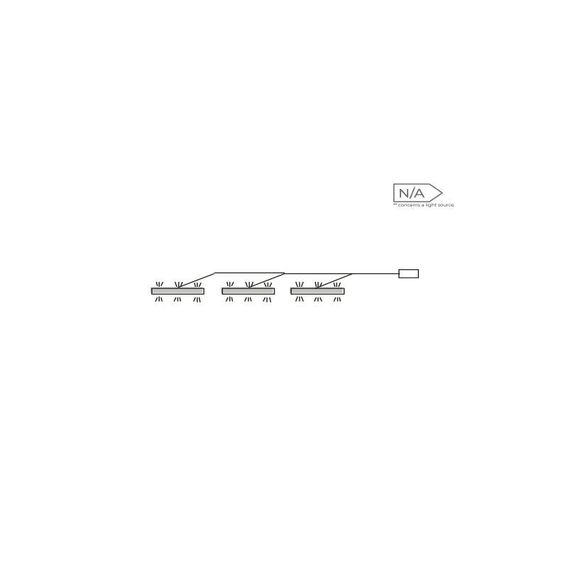 3-punktowe oświetlenie LED Clif do półek | Meble Forte