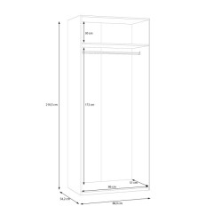 Szafa 2-drzwiowa 90 cm Econobox 2 – praktyczne przechowywanie