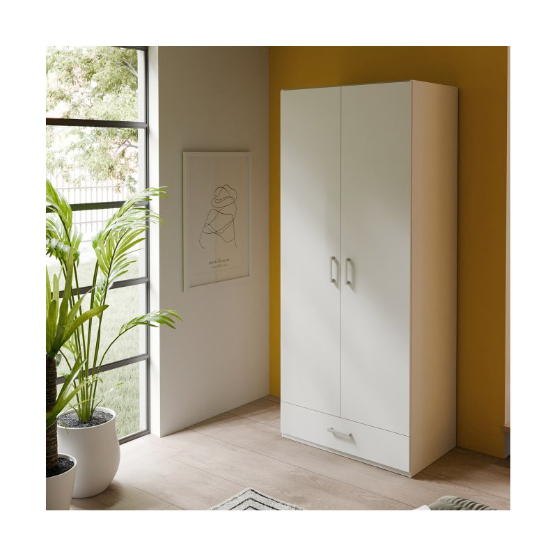 Szafa 2-drzwiowa 90 cm z szufladą Econobox 2 | Meble Forte