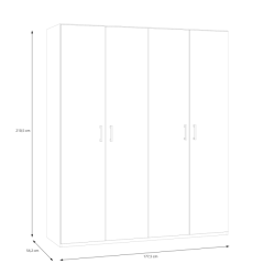 Econobox 2 ECBS945 – biała szafa otwierana 180 cm