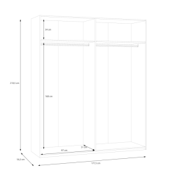 Econobox 2 ECBS945 – biała szafa otwierana 180 cm