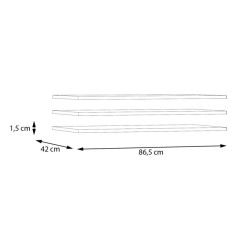 Półki do szafy ECBD865 Meble Forte – zestaw 3 szt.