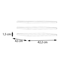 Econobox 2 ECBD422 – zestaw 3 półek do szafy