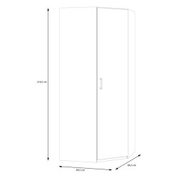 Econobox 2 ECBS911 – biała szafa narożna 90x90 cm