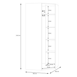 Econobox 2 ECBS911 – biała szafa narożna 90x90 cm