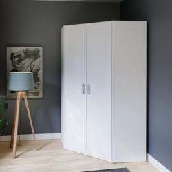 Econobox 2 ECBS924 – biała duża szafa narożna 120x120 cm