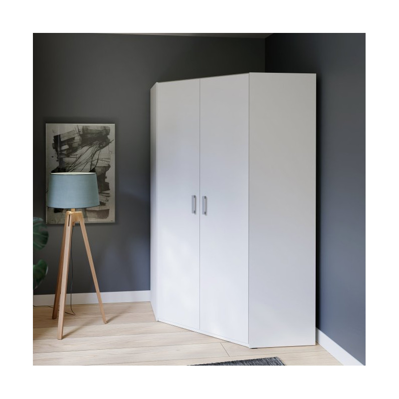 Econobox 2 ECBS924 – biała duża szafa narożna 120x120 cm