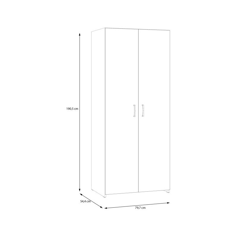 Szafa 2-drzwiowa 80 cm Econobox 2 – praktyczne przechowywanie