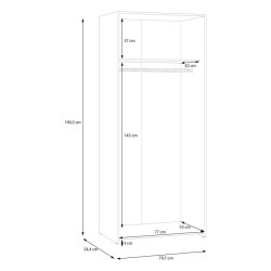 Szafa 2-drzwiowa 80 cm Econobox 2 – praktyczne przechowywanie