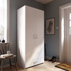 Biała szafa 2-drzwiowa 80 cm Econobox 2 | Meble Forte