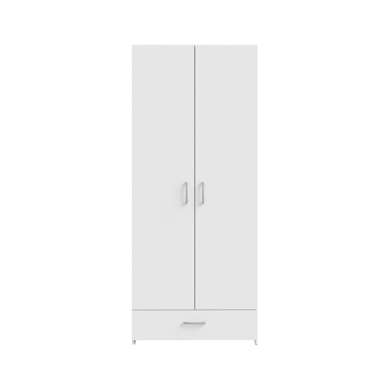 Biała szafa 2-drzwiowa 80 cm Econobox 2 | Meble Forte