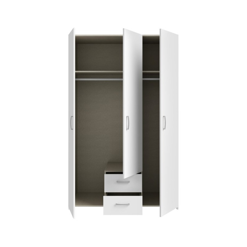 Econobox 2 ECBS832 – biała szafa z szufladami 120 cm