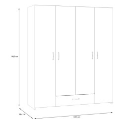 Econobox 2 ECBS842 – szafa z szufladami 160 cm
