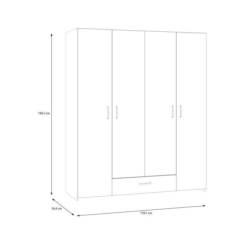 Econobox 2 ECBS842 – szafa z szufladami 160 cm