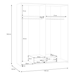 Econobox 2 ECBS842 – szafa z szufladami 160 cm
