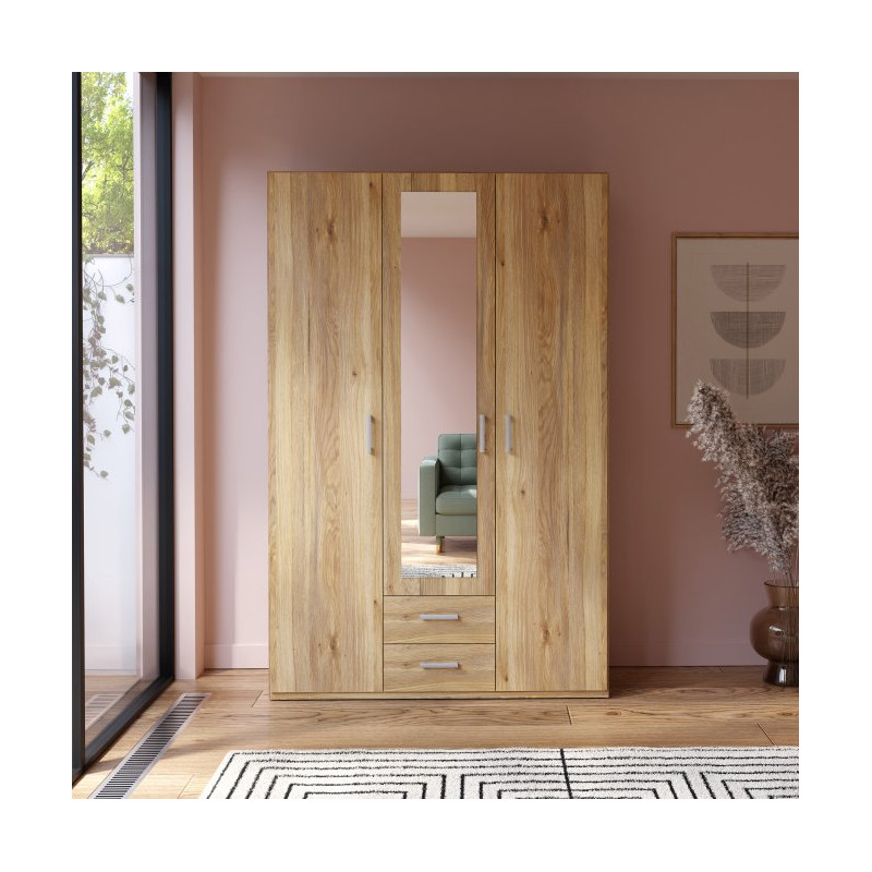 Szafa ECBS931 z lustrem dąb mauvella do codziennego użytku