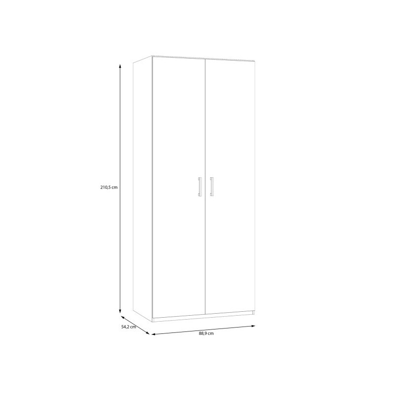 Szafa 2-drzwiowa 90 cm Econobox 2 – praktyczne przechowywanie