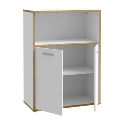 Regał niski 2D Keflavik KFLR321-C881 Biały/Dąb Artisan Meble Forte