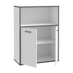 Regał niski 2D Keflavik KFLR321-J53 Biały/Grafit Meble Forte