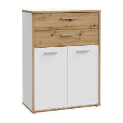 Szafka 2D z szufladami Keflavik KFLK322-C881 Biały/Dąb Artisan Meble Forte