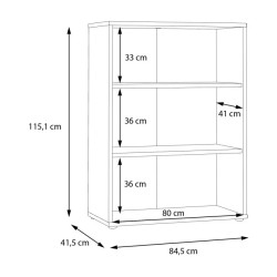 Regał niski otwarty Keflavik KFLR322-C881 Biały/Dąb Artisan Meble Forte