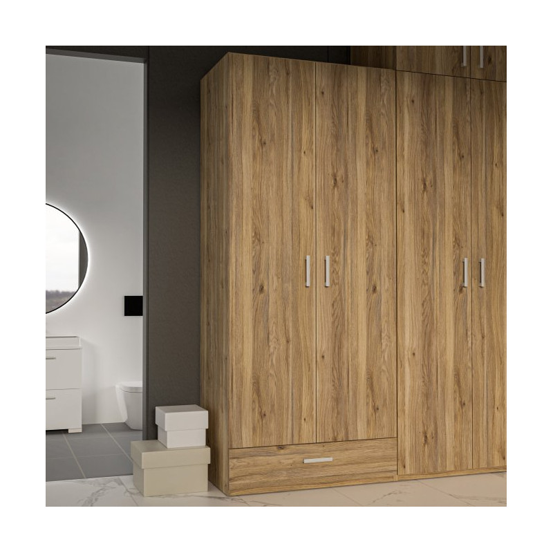 Szafa 90 cm z szufladą dąb mauvella Econobox 2 | Meble Forte