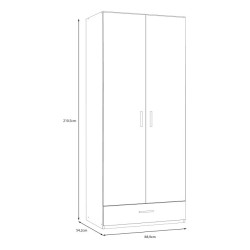 Szafa 90 cm z szufladą dąb mauvella Econobox 2 | Meble Forte