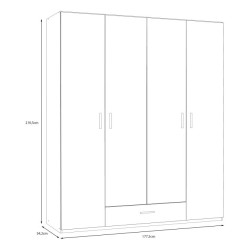 Econobox 2 ECBS941 – duża szafa 180 cm dąb mauvella