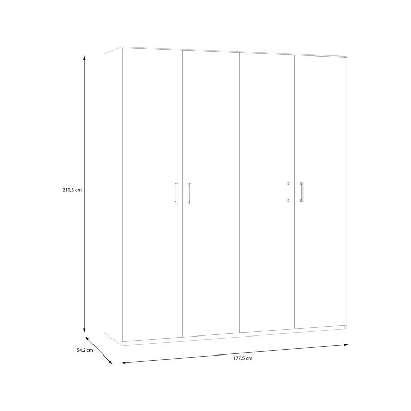 Econobox 2 ECBS945 – szafa otwierana 180 cm dąb mauvella