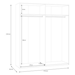 Econobox 2 ECBS945 – szafa otwierana 180 cm dąb mauvella