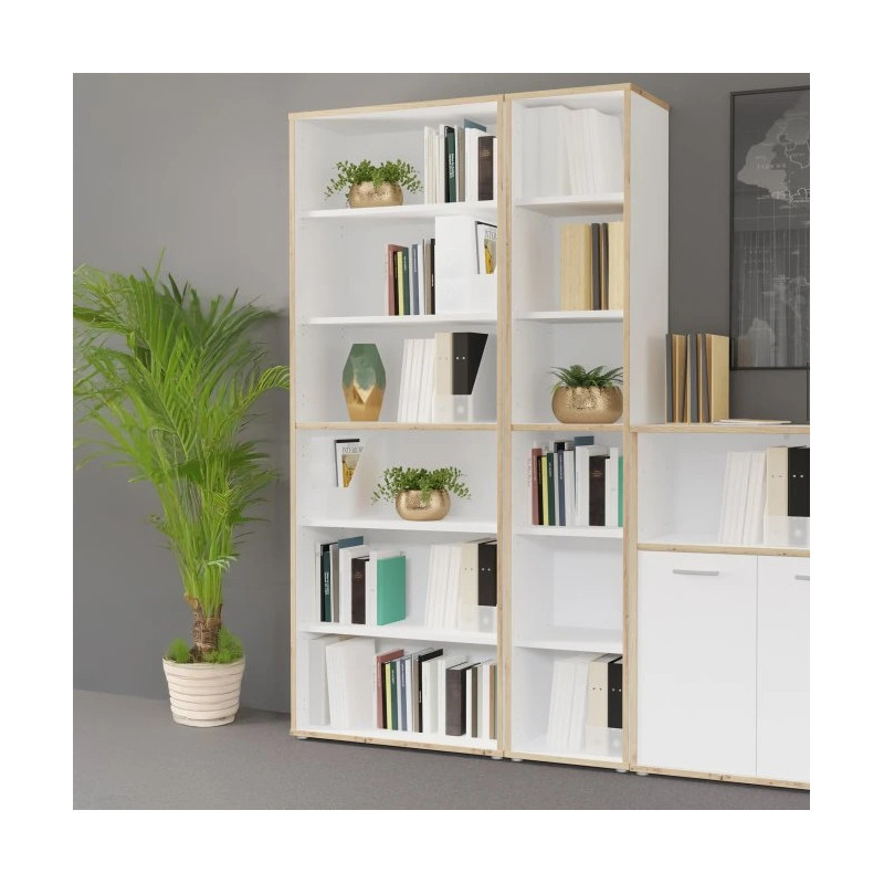 Regał słupek 45cm Keflavik KFLR811-C881 Biały/Dąb Artisan Meble Forte