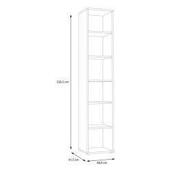 Regał słupek 45cm Keflavik KFLR811-C881 Biały/Dąb Artisan Meble Forte