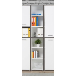 Regał słupek 45cm Keflavik KFLR811-J53 Biały/Grafit Meble Forte