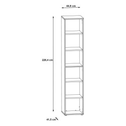 Regał słupek 45cm Keflavik KFLR811-J53 Biały/Grafit Meble Forte
