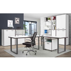 Regał słupek KEFLAVIK 45 cm Biały/Grafit – Domowanie.pl