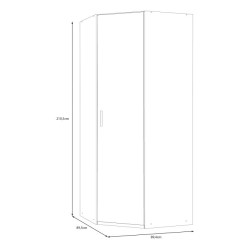 Econobox 2 ECBS911 – szafa narożna 90x90 cm dąb mauvella