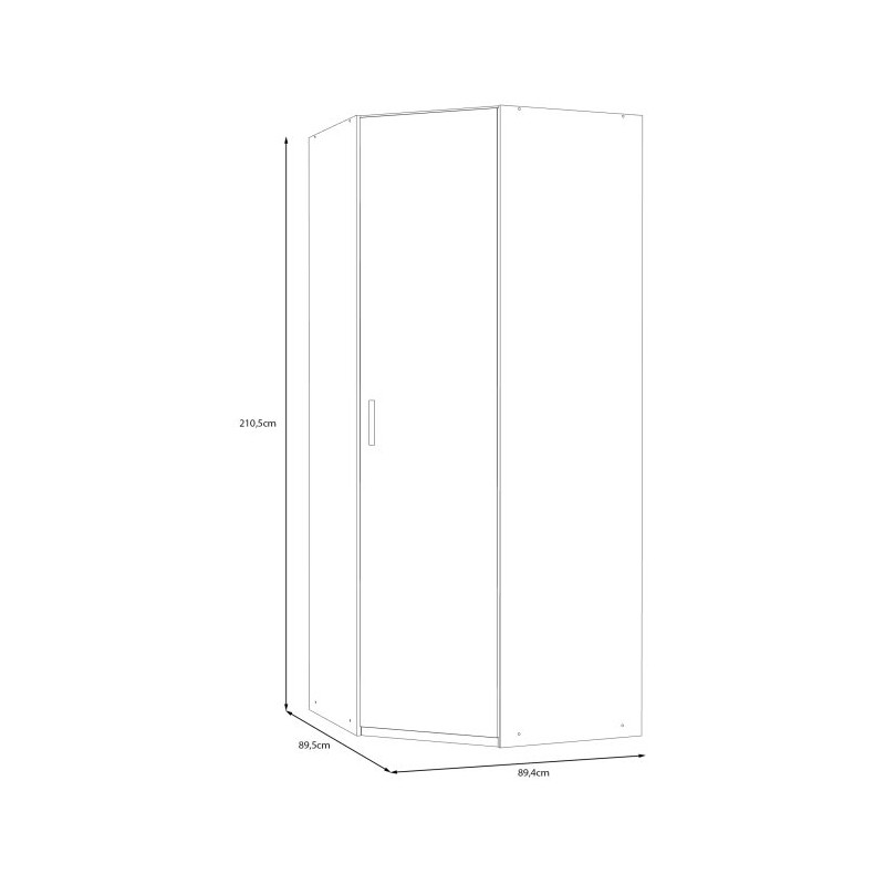 Econobox 2 ECBS911 – szafa narożna 90x90 cm dąb mauvella