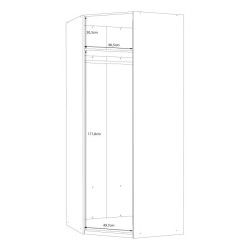 Econobox 2 ECBS911 – szafa narożna 90x90 cm dąb mauvella