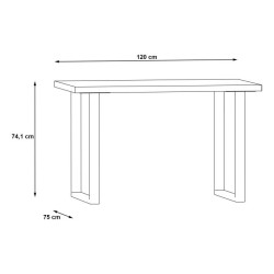 Biurko 120x75 Keflavik KFLB211-120-940 Biały/Grafit Meble Forte