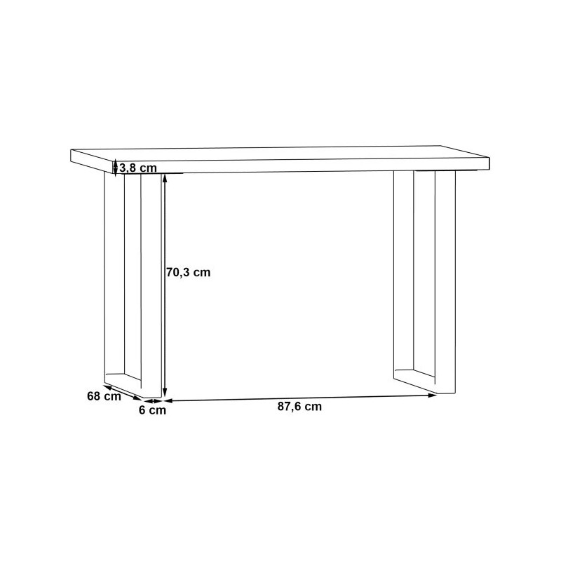 Biurko 120x75 Keflavik KFLB211-120-940 Biały/Grafit Meble Forte