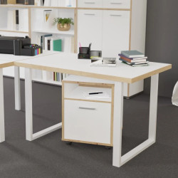 Biurko KEFLAVIK 120 cm – styl skandynawski, Dąb Artisan