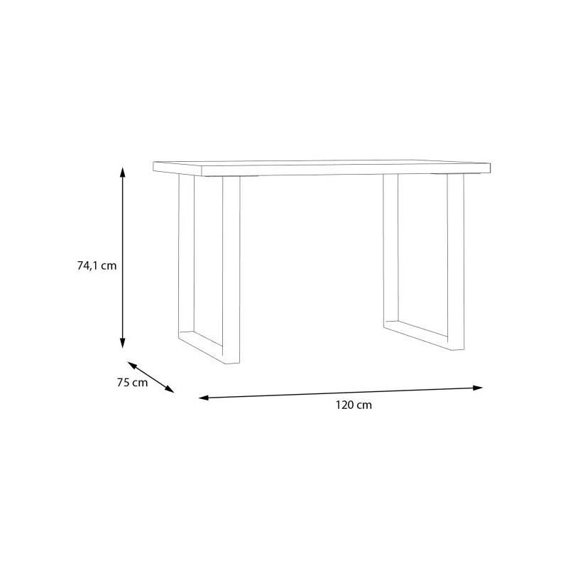 Biurko 120x75 Keflavik KFLB211-M897 Biały/Dąb Artisan Meble Forte