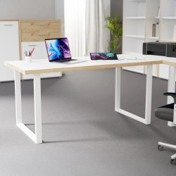 Biurko 160x75 Keflavik KFLB422-M897 Biały/Dąb Artisan Meble Forte