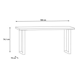 Biurko 160x75 Keflavik KFLB422-120-940 Biały/Grafit Meble Forte