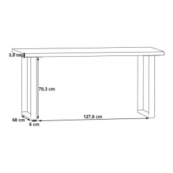 Biurko 160x75 Keflavik KFLB422-120-940 Biały/Grafit Meble Forte