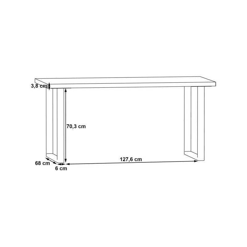 Biurko 160x75 Keflavik KFLB422-120-940 Biały/Grafit Meble Forte