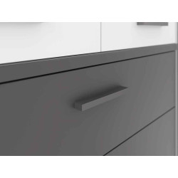 KEFLAVIK biurko biały/grafit 160 cm – styl nowoczesny