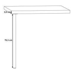 Blat narożny KEFLAVIK biały/grafit – element do biurka