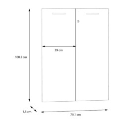 Komplet drzwi z zamkiem Keflavik KFLF321-120 Biały/Grafit Meble Forte