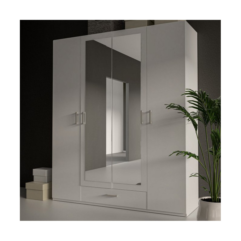 Econobox 2 ECBS944 – biała szafa z lustrem 180 cm